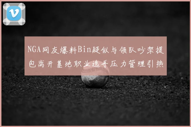 NGA网友爆料Bin疑似与领队吵架提包离开基地职业选手压力管理引热议